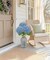 26" Artificial Hydrangea Flower with 6.6" Large Bloom, Realistic Gradient Silk Flowers, Faux Hydrangeas for Home Wedding Centerpiece Decor, Big Petal Fake Floral Arrangement, Indoor Outdoor Display
